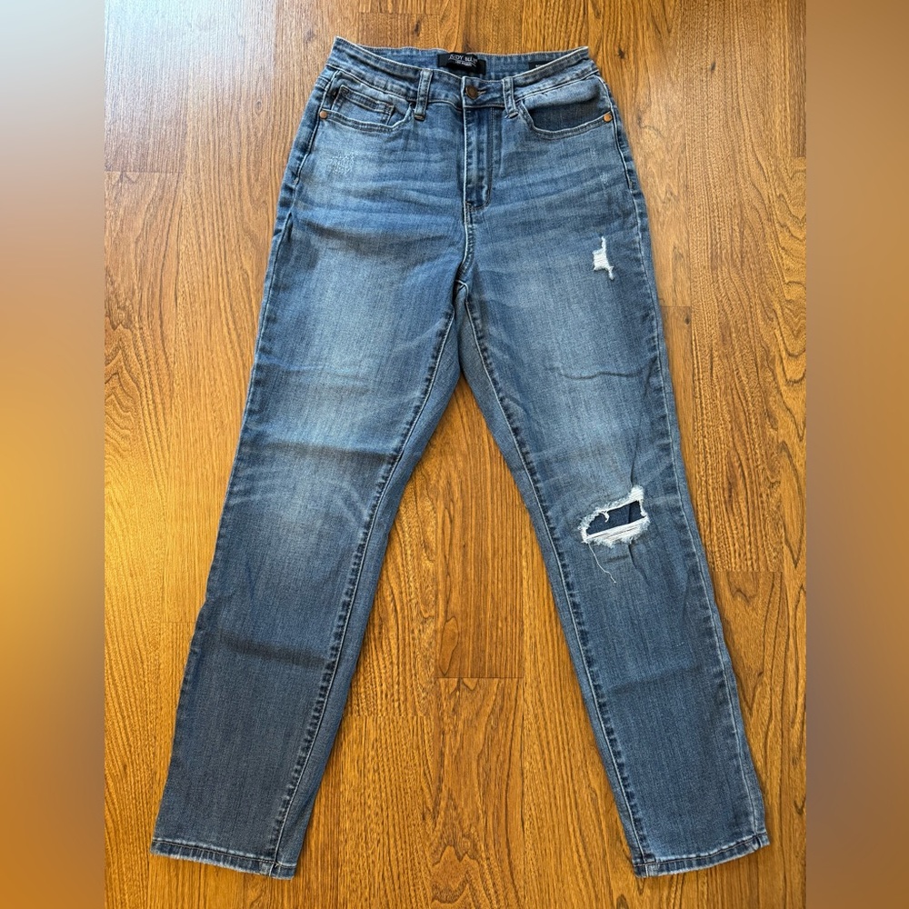 Judy Blue Distressed Skinny Jeans Boyfriend Fit Size 5/27